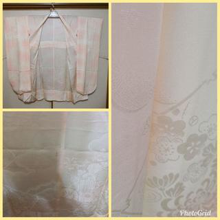 振り袖☆正絹 ピンク 鶴 松 御所車 文様 染め 襦袢セットの画像