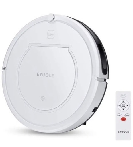 ラスト1個！新品未使用！EYUGLE ロボット掃除機 水拭きもできる４モード 自動充電 モップタイプ 白