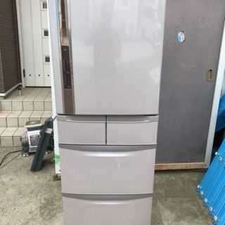 13年製 美品 HITACHI 5ドア冷蔵庫 真空チルドSL 470L 右開き ソフトブラウン R-SL470CM-T 動作確認済