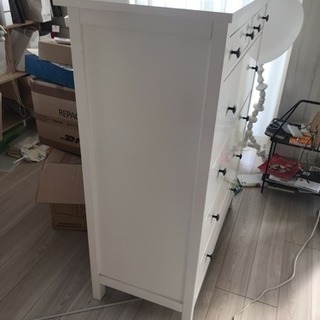 HEMNES ヘムネス チェスト(引き出し×6) ホワイトステインの画像