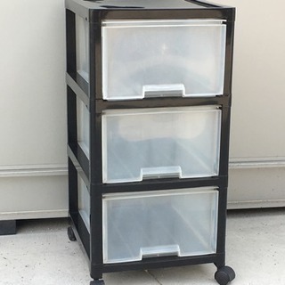 決まりました】無料で！キャスター付き 3段引き出し◇プラケース◇...