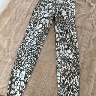 ヘビ柄 ZARAコットンパンツ  レギパンXS