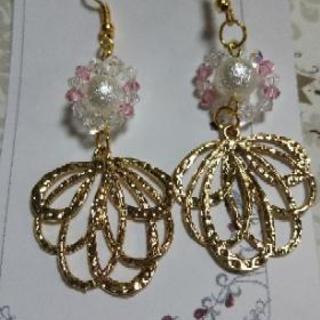 ハンドメイドピアス  No9