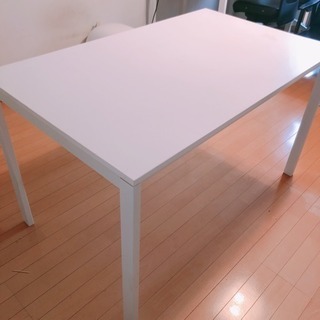 ダイニングテーブル ホワイト,白, 125x75 cmの画像