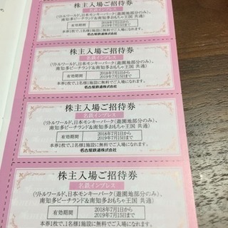 再値下げ 名古屋鉄道株主優待券 リトルワールドなど4枚プラス他いろいろ 2枚で購入可能の画像
