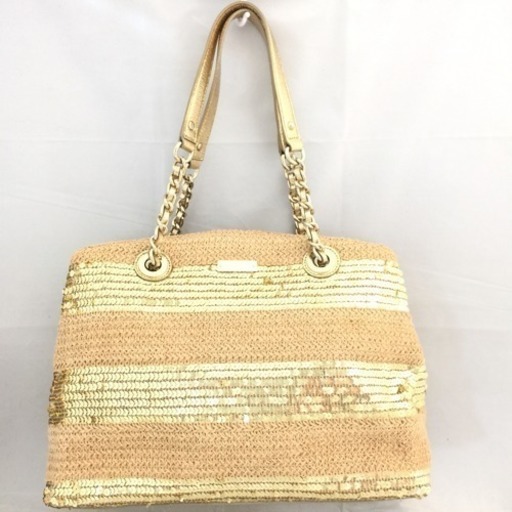 Kate spade ケイトスペード  かごバッグ ゴールドレザー スパンコール