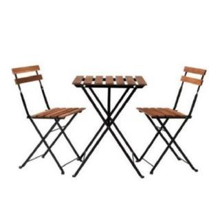 【美品】IKEA　IKEA　ガーデンテーブル　チェア　ナチュラル...