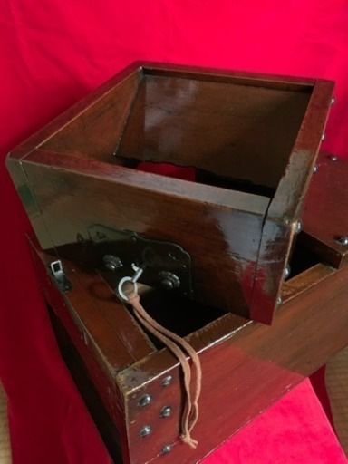賽銭箱 時代箱 船箪笥 階段箪笥2段  船大工作製 木製品 貴重な逸品 江戸時代  アンティーク