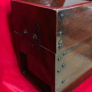 賽銭箱 時代箱 船箪笥 階段箪笥2段  船大工作製 木製品 貴重な逸品 江戸時代  アンティークの画像