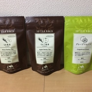 ルピシア  うめ麦茶、りんご麦茶、グレープフルーツ緑茶3点セット