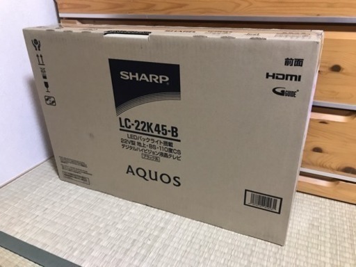 0521値下★SHARP22型テレビ LC-22K45B 新品