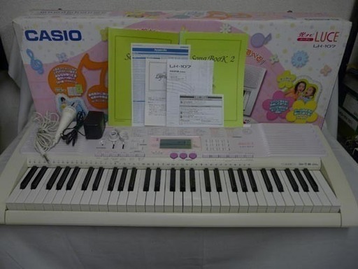 19Y0068 7  CASIO/カシオ LK-107 光ナビゲーション キーボード ルーチェ　中古