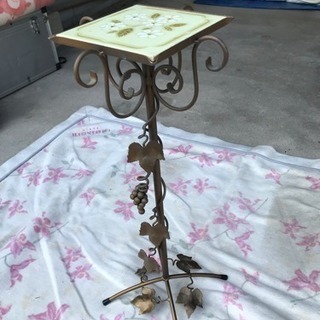 鉄製 花台 ブラウン
