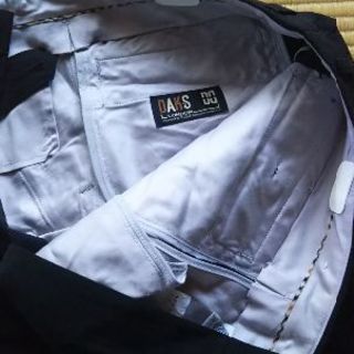DAKS 紳士用スラックス 新品サイズ85 裾未縫製 黒 毛100％の画像