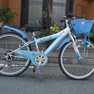 子供用２４インチ６段マウンテン★ライトと錠付き★自転車整備士が整備