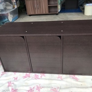 カラーボックス 扉付き 木目 ブラウン