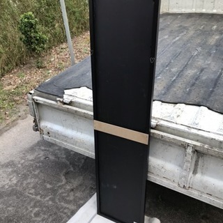 壁掛け姿見ミラー 木目 ブラウンの画像