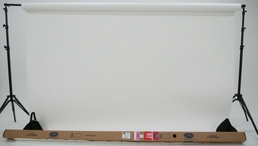 撮影用バックペーパー　スーパーホワイト　SAVAGE　270巾　スタンド付　サンドバッグ付　ほぼ新品　【池袋へ取りに来られる方】