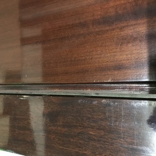 木製 大型 ちゃぶ台 ローテーブル 座卓 昭和レトロ ガラス板付 難あり 幅152cm×奥行92cm×高さ37cmの画像