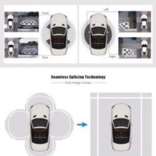 360度バードビューパノラマシステム4カメラカーDVRレコーディングパーキングリアビューカムの画像