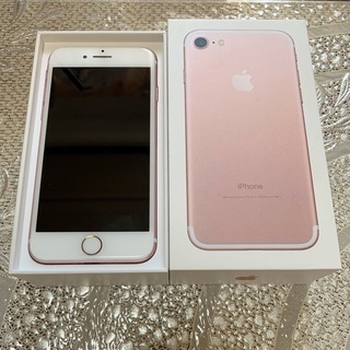 ★セール中★90％以上 iPhone7 美品 ローズゴールド S...