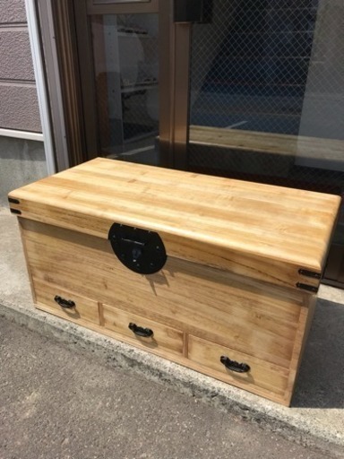 【札幌引取り限定】木製収納ボックス