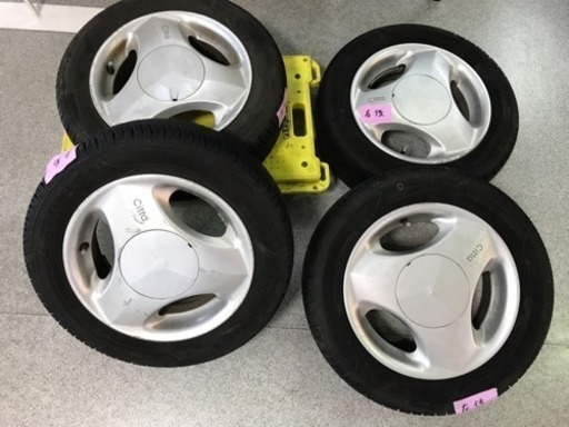 【先着優先販売となります】 ブリヂストンCitta 13インチ中古アルミホイール4本 ノーマルタイヤ付き