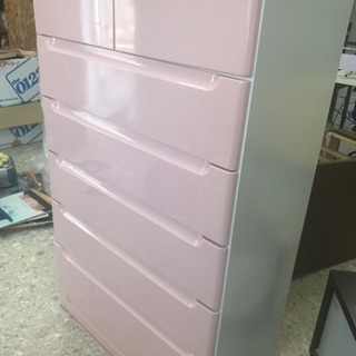 タンス ピンク6段の画像