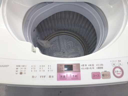 手稲リサイクル シャープ 6.0Kg 2017年製洗濯機ES-GE6A  ￥23,800-