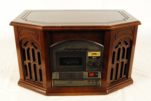 9266 レコード CD テープ FM AM OK アンティーク調マルチプレーヤー ATQ-460 2008年製 Apice アピックス