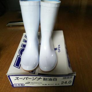 長靴   白