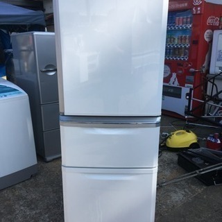 三菱 3ドア冷蔵庫 335L 自動製氷 2013年製 引取歓迎 MR-C34W-W