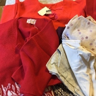 着物・和服用コート・ニットの上着・襦袢(モスリン 正絹)の5点 昭和レトロ感満載♪の画像
