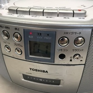 CDラジカセ ★78741 東芝 リモコン付の画像