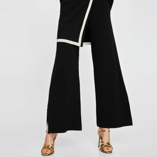 ZARA /　ザラ　ニット パラッツォ パンツ　ブラック　サイズ...