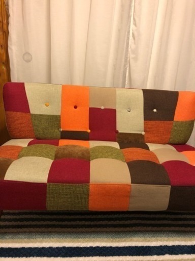 最終お値下げ！ほぼ新品  ２人掛けソファ