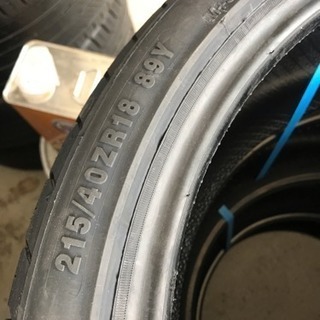215/40/18. 新品タイヤ+交換、全てコミコミの画像