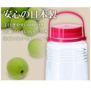 アデリア 保存びん 梅酒・果実酒びん 【中栓付き】 4Lの画像