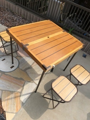 ウッド ピクニックテーブルセット コールマン