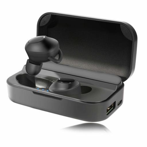 【2019最新端 Bluetooth5.0】Bluetooth イヤホン 完全ワイヤレス イヤホン IPX5防水 ブルートゥースイヤホン Hi-Fi 高音質 3Dステレオサウンド 2600mah充電ケース付き 自動ON/OFF 両耳 左右分離型 Siri対応 タッチ式 iPhone/ipad/Android対応 (ブラック)