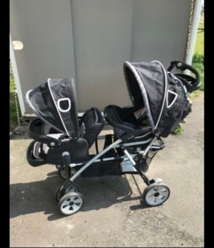 大阪府内広範囲お届け可能☆safety1st 二人乗り ベビーカー 縦型 日本育児