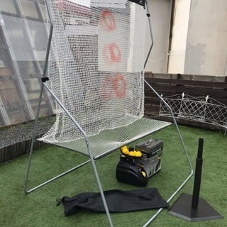 簡易トスマシーン、ネット、ティーバッティングスタンドセットの画像