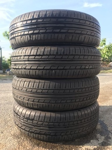 バリ山 4本セット　165/65R15　ヨコハマ　エコス　YOKOHAMA　ECOS ES31　　2017年製 管理番号51404