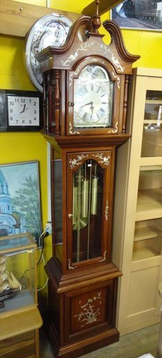 今だけチャンス！「ジモティー」見たよ～！ で5,000円引きの64,980円!Fugit テンプス フギト 柱時計 ドイツ製 重錘式 振り子時計 ホールクロック Urgos ウルゴス 蒔絵