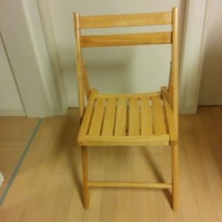 折り畳み式木製机と椅子セット