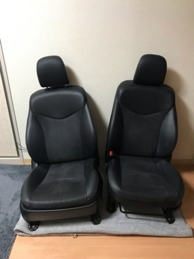 プリウス 30 後期 純正 ハーフレザー パワーシート 運転席 助手席