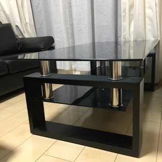 【お洒落】ガラステーブルの画像