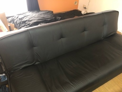 3人掛け ソファーベッド 黒 値引き可能 【公式通販】