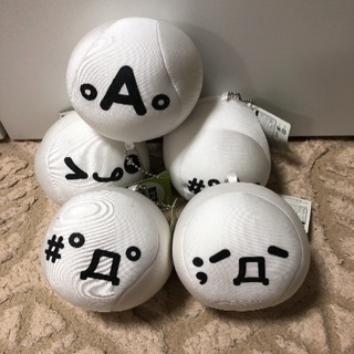 顔文字クッションキーホルダー 5個