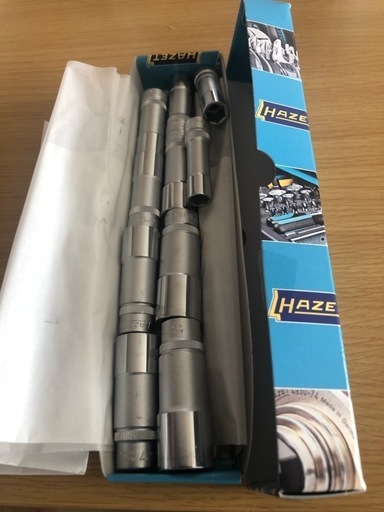 ハゼット　ディープソケットセット（６角タイプ・差込角９．５）レール付 　880LG10H